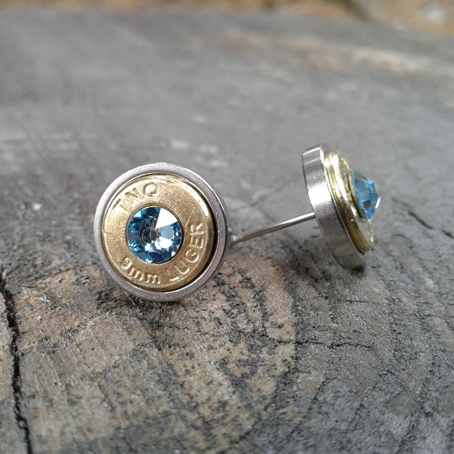 Badass Pistol Post Earrings (Brass)