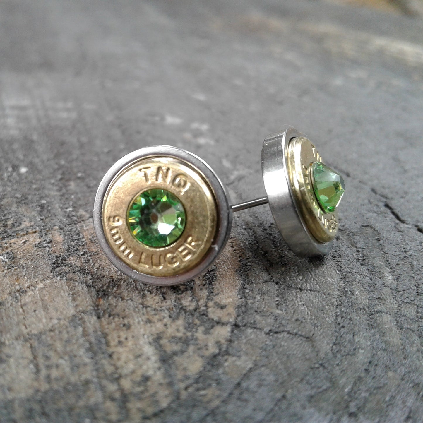 Badass Pistol Post Earrings (Brass)