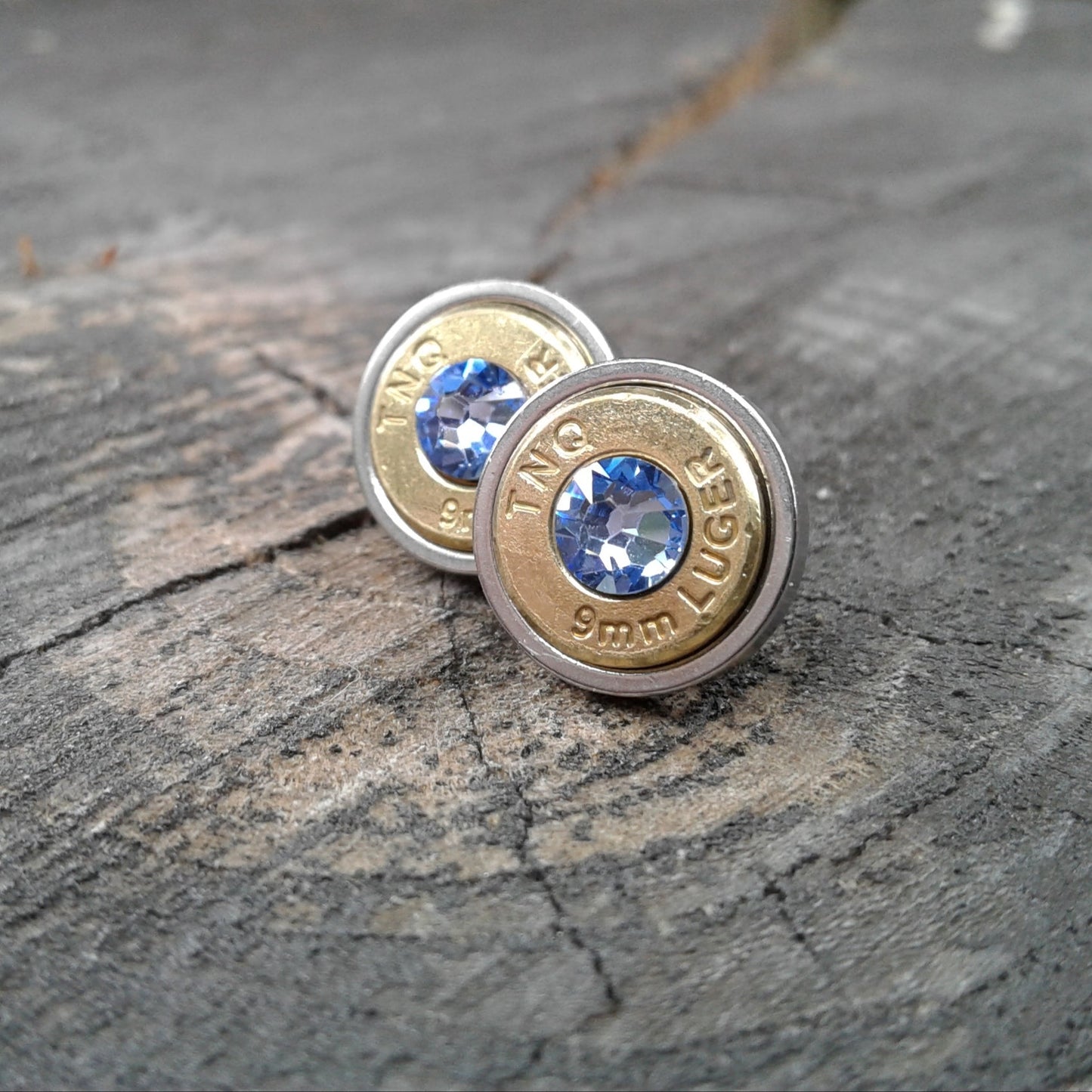 Badass Pistol Post Earrings (Brass)