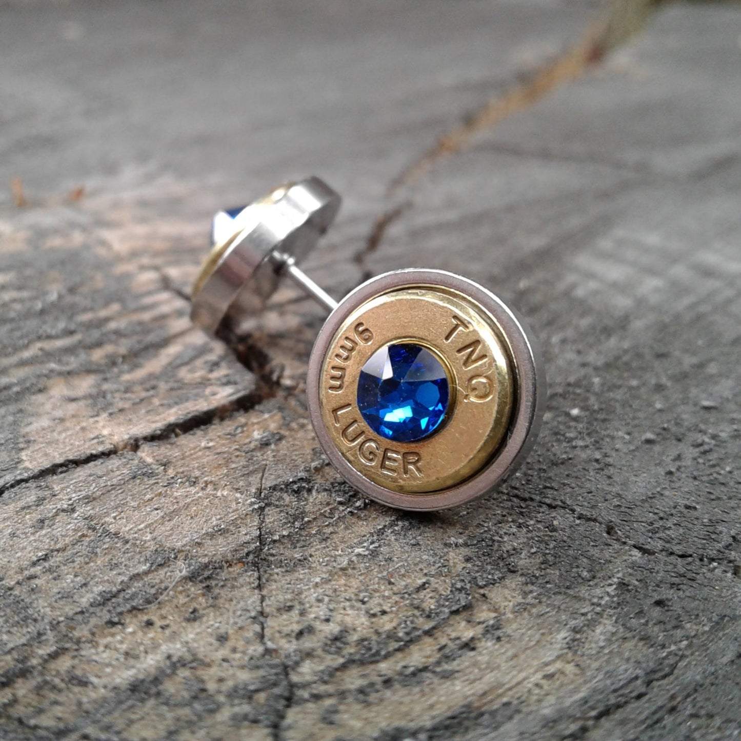 Badass Pistol Post Earrings (Brass)