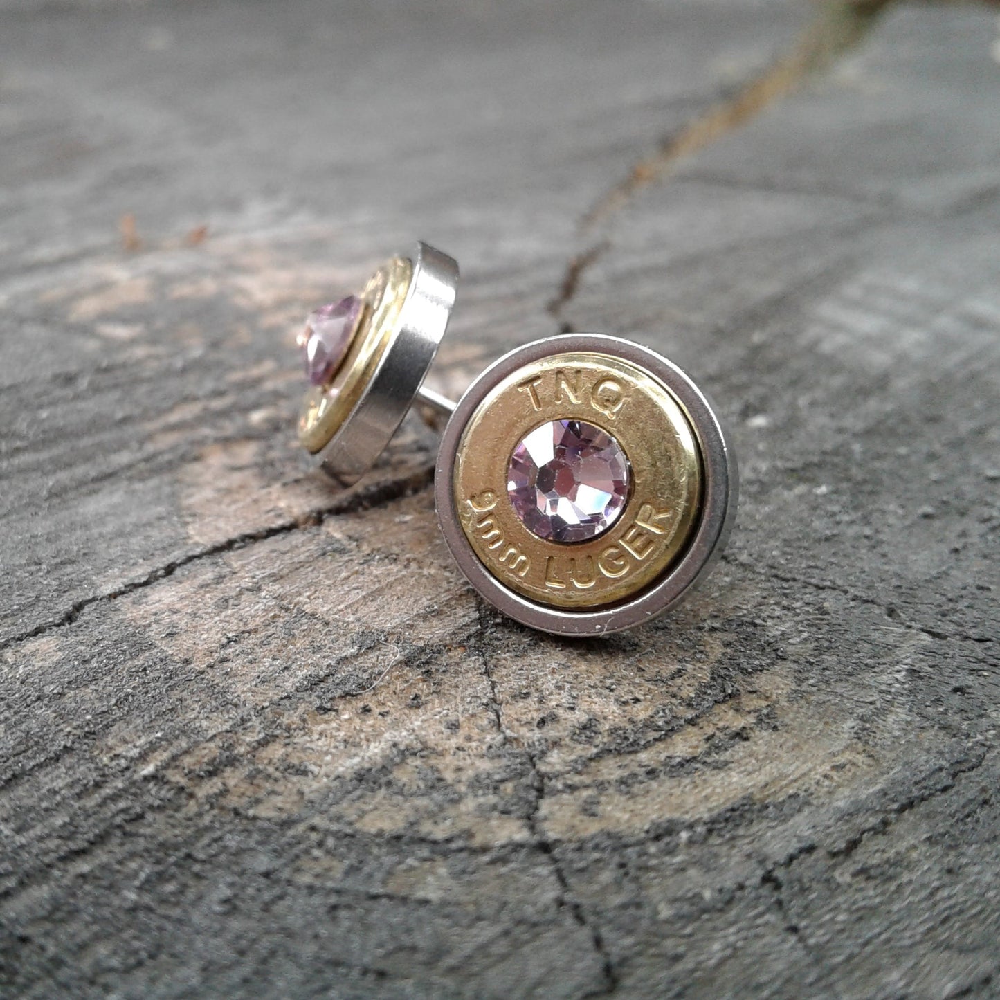 Badass Pistol Post Earrings (Brass)