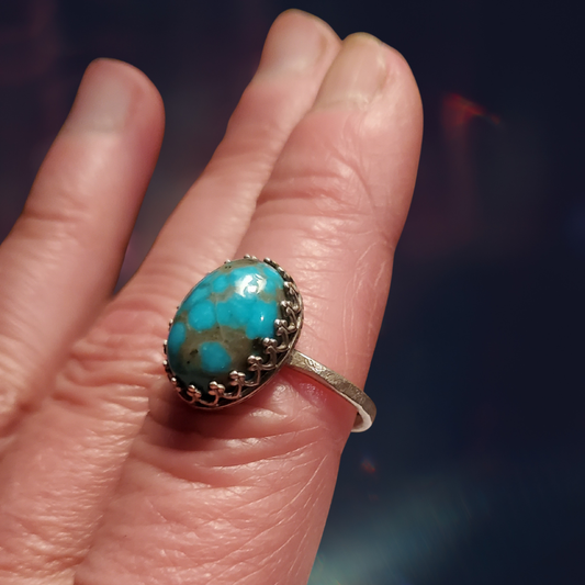 Gold Canyon Turquoise Ring Size 8